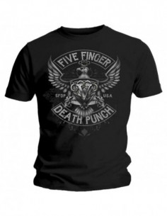 Five Finger Death Punch: Howe Eagle Crest (T-Shirt Unisex Tg. M)