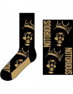 Biggie Smalls: Gold Crown Unisex Ankle Socks (Calzini Uk Size 7 - 11)