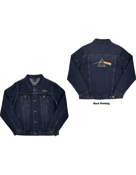 Pink Floyd: Dark Side Of The Moon Oval Denim Jacket (Back Print) (Giacca Unisex Tg. 2XL)