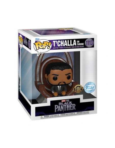 Marcel: Funko Pop! Deluxe- Black Panther - T'challa On Throne