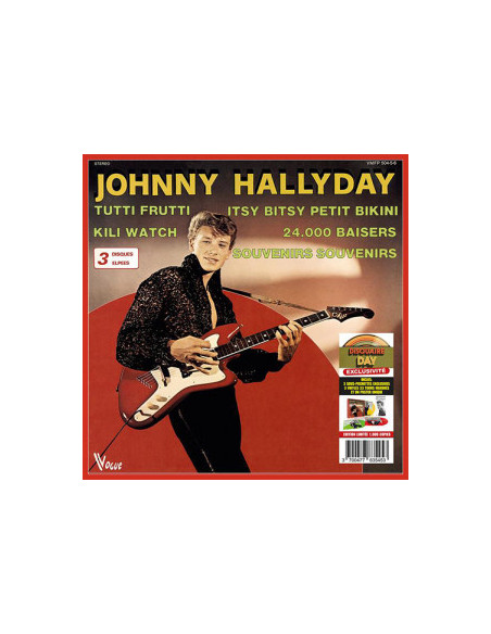 Hallyday Johnny - Coffret Vogue - Made In Belgium (Vinyl Green,Yellow 6 Red Marble + Poster Ltd.)