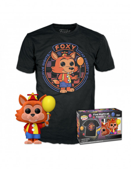Five Nights At Freddy's: Funko Pop! & Tee - Security Breach - Balloon Foxy (Tg. L)