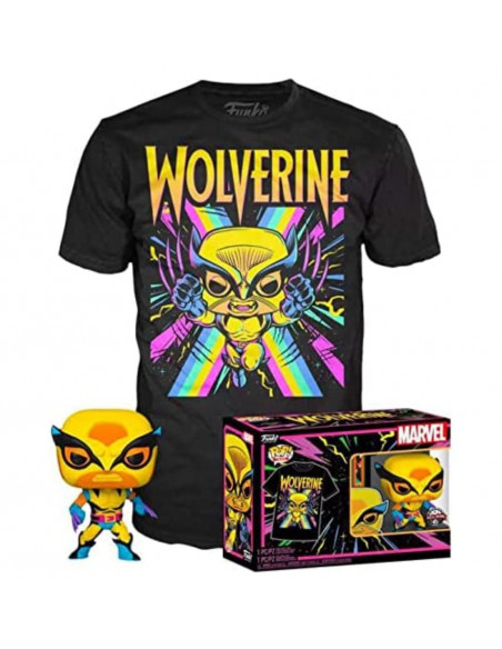Marvel: Funko Pop! & Tee - X-Men - Wolverine (Blacklight) (Tg. XL)