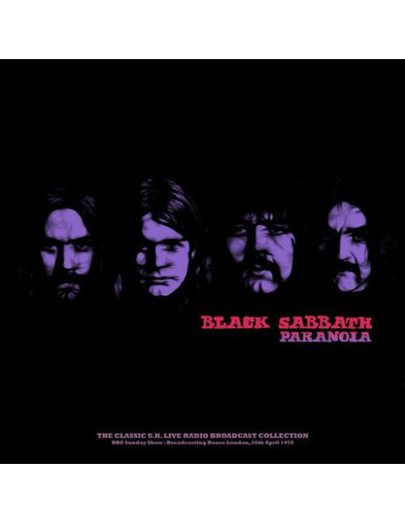 Black Sabbath - Paranoia Bbc Sunday Show London 1970 (180 Gr. Vinyl Purple Limited Edt.)