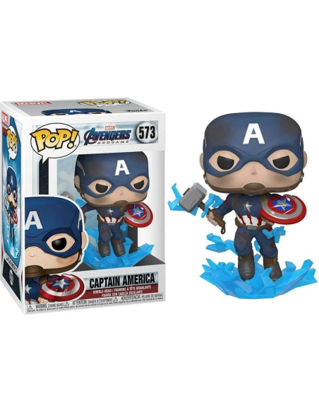 Marvel: Funko Pop! - Avengers Endgame - Captain America (Bobble-Head) (Vinyl Figure 573)