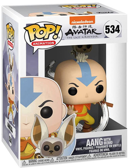 Avatar The Last Airbender: Funko Pop! Animation - Aang With Momo (Vinyl Figure 534)