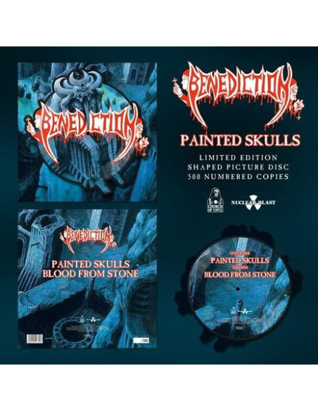Benediction - Painted Skulls - Shaped Picture Vinyl