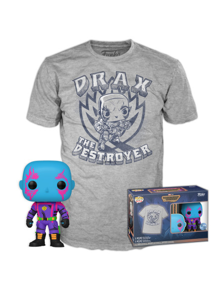 Marvel: Funko Pop! and Tee - Guardians Of The Galaxy 3 - Drax (Bklt) (Tg. M)
