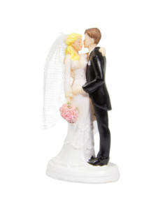 Folat: Wedding Figure Kissing Couple. Statuine Sposi Abbracciati