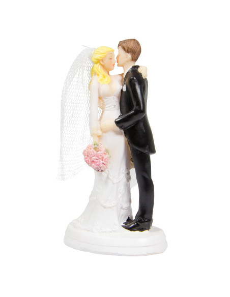 Folat: Wedding Figure Kissing Couple. Statuine Sposi Abbracciati