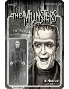 Munsters: Super7 - Reaction Figure Wave 3 - Biker Herman (Grayscale)