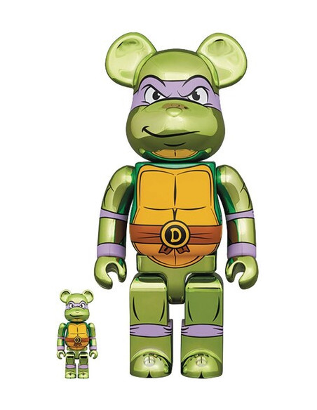 Tmnt Donatello Chrome Version 100% and 400% Bea 2Pk