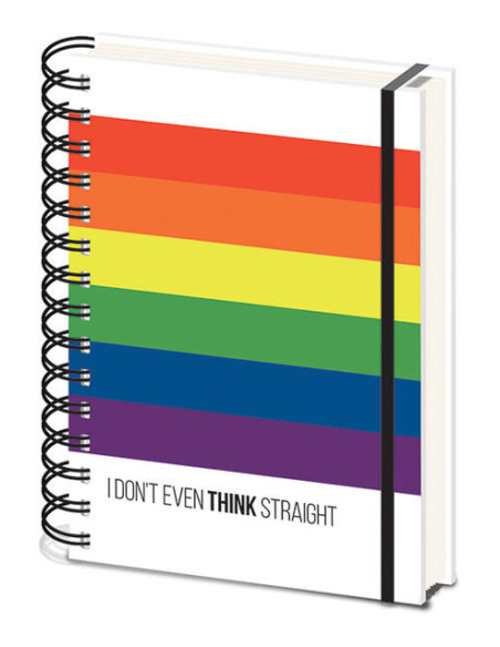 Lgbt: I Don'T Even Think Straight A5 Wiro Notebook (Quaderno)