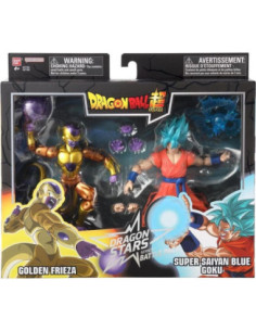 Dragon Ball Super: Bandai - Personaggio Dragon Stars - Battle Pack Ss Blue Goku Vs Golden Frieza