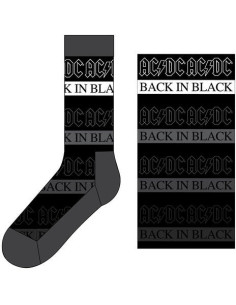 Ac/Dc: Ankle Socks: Back In Black (Uk Size 7 - 11)