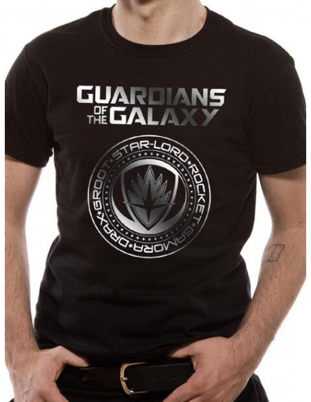 Marvel: Guardians Of The Galaxy - 2: Crest Silver Foil (T-Shirt Unisex Tg. S)