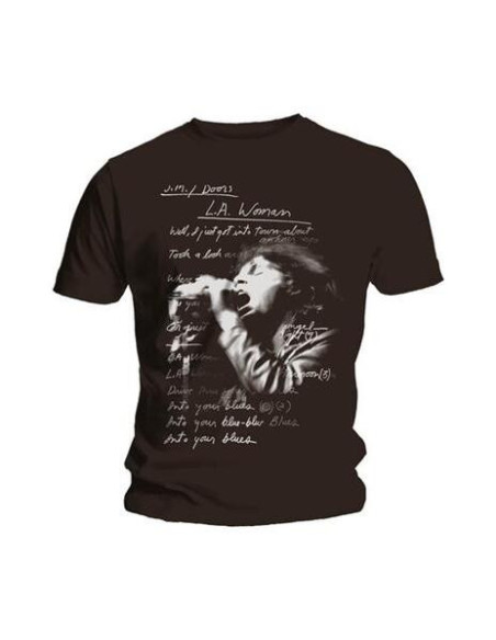 Doors (The): L.A. Woman Lyrics Black (T-Shirt Unisex Tg. S)