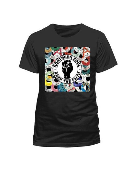 Pyramid: Northern Soul Labels - Black ((T-Shirt Unisex Tg. S)