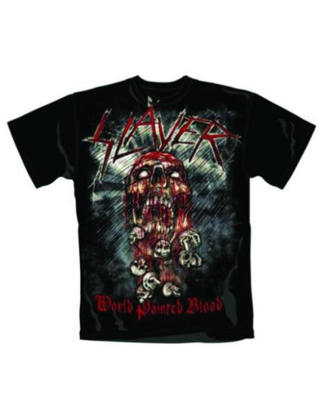 Slayer: World Painted Blood Skull (T-Shirt Unisex Tg. XL)