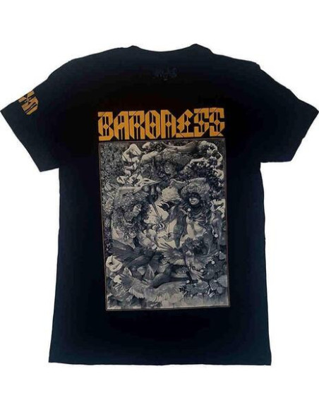 Baroness: Gold and Grey Dateback (Ex-Tour/Back Print) (T-Shirt Unisex Tg. M)