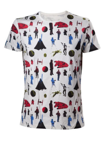 Star Wars: Colored All Overprint (T-Shirt Unisex Tg. S)