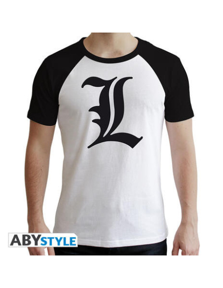 Death Note: L Symbol White Premium (T-Shirt Unisex Tg. 2XL)