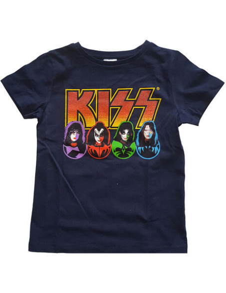 Kiss: Logo, Faces and Icons (T-Shirt Bambino 11-12 Years)