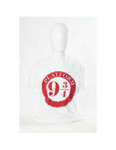 Harry Potter: White Platform 9and3 Quarters Raised Print (T-Shirt Unisex Tg. 2XL)