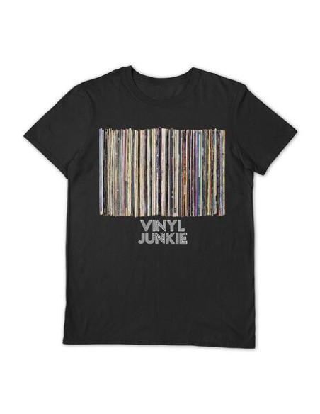 Vinyl Junkie: Black (T-Shirt Unisex Tg. S)