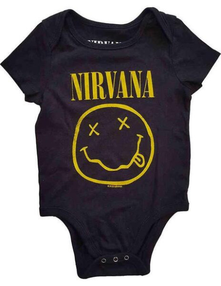 Nirvana: Yellow Happy Face Kids Baby Grow (Body Bambino 6-9 Months)