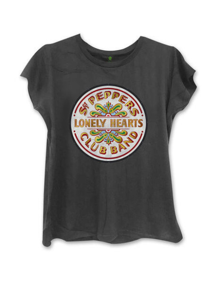 Beatles (The): Sgt Pepper Black (T-Shirt Donna Tg. S)