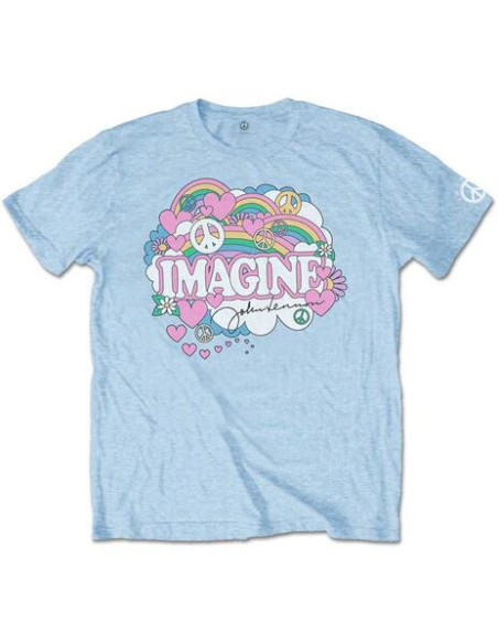 John Lennon: Rainbows, Love and Peace (T-Shirt Unisex Tg. 2XL)