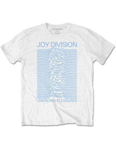 Joy Division: Unknown Pleasures Blue On White (T-Shirt Unisex Tg. XL)