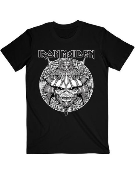 Iron Maiden - Iron Maiden Unisex T-Shirt: Samurai Graphic White (Large)