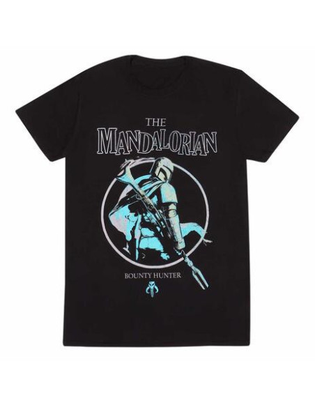 Star Wars: The Mandalorian - Grunge Poster - Black (T-Shirt Unisex Tg. 2XL)
