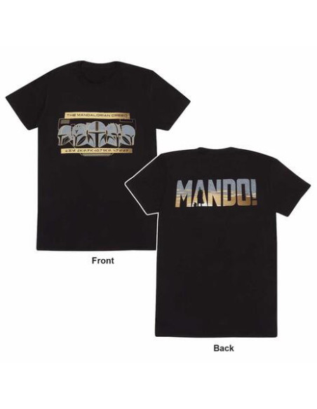 Star Wars: The Mandalorian - Row Of Helmets - Black (T-Shirt Unisex Tg. XL)