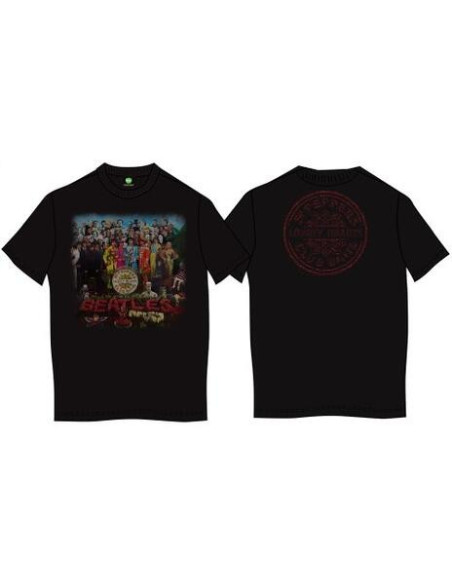 Beatles (The): Sgt Pepper Black (T-Shirt Unisex Tg. S)
