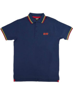 Ac/Dc: Classic Logo Blue (Polo Shirt Unisex Tg. L)