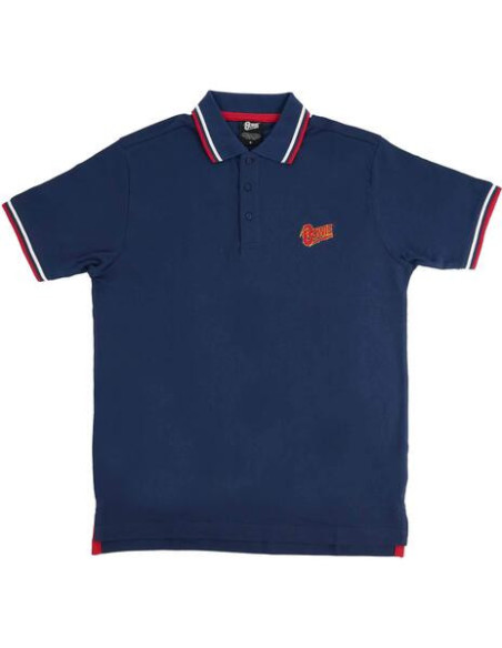 David Bowie: Flash Logo (Polo Shirt Unisex Tg. L)