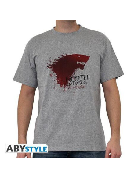 Game Of Thrones: The North... Sport Grey Basic (T-Shirt Unisex Tg. M)