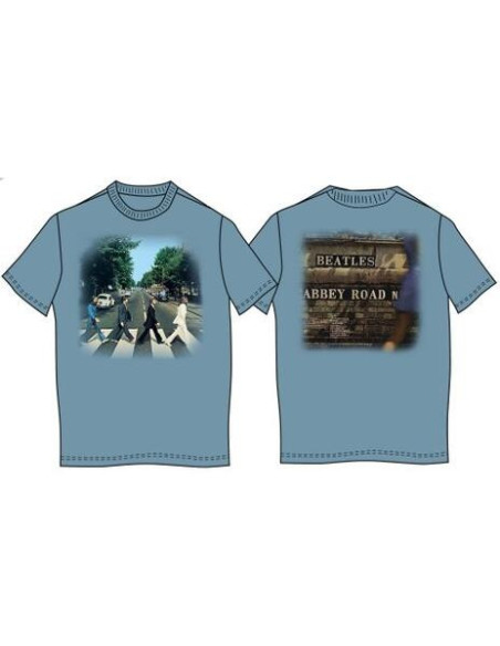 Beatles (The): Abbey Road Faded Denim (T-Shirt Unisex Tg. S)