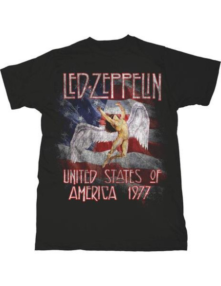 Led Zeppelin: Stars N' Stripes Usa '77. (T-Shirt Unisex Tg. S)