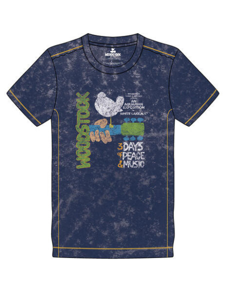 Woodstock: Poster Blue (Wash Collection)(T-Shirt Unisex Tg. M)