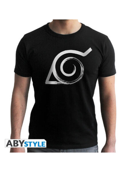 Naruto Shippuden: Konoha Black New Fit (T-Shirt Unisex Tg. XL)