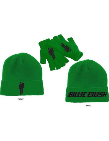 Billie Eilish: Blohsh Beanie Hat and Gloves (Set Berretto+Guanti)