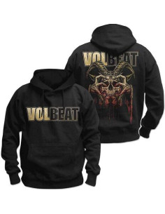 Volbeat: Bleeding Crown Skull (Back Print) (Felpa Con Cappuccio Unisex Tg. S)