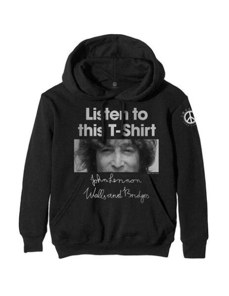 John Lennon: Listen Lady (Felpa Con Cappuccio Unisex Tg. M)