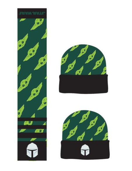 Star Wars: The Mandalorian - Giftset Green (Beanie and Scarf) (Set Berretto+Sciarpa)
