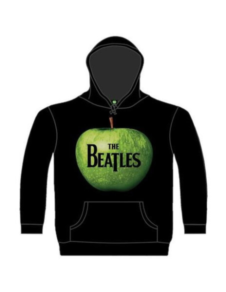 Beatles (The): Apple Black (Felpa Con Cappuccio Unisex Tg. S)