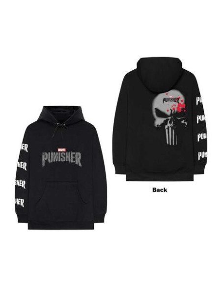 Marvel: Punisher Stamp (Back and Sleeve Print) (Felpa Con Cappuccio Unisex Tg. 2XL)